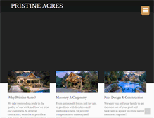 Tablet Screenshot of pristineacres.com